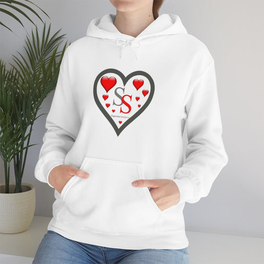 Ladies Hoodie Double Hearts