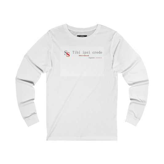 Men Long Sleeve Latin Tibi Ipsi Crede Tee