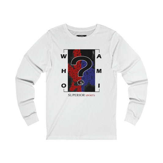 Men Long Sleeve Who Am I  Long Sleeve Tee