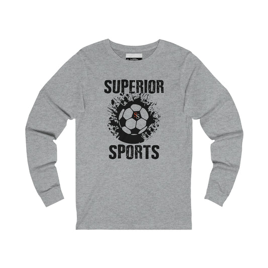 Men Long Sleeve Soccer Ball SS Drip Tee