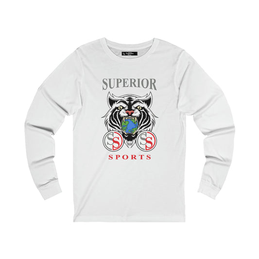 Men Long Sleeve White Tiger SS Tee