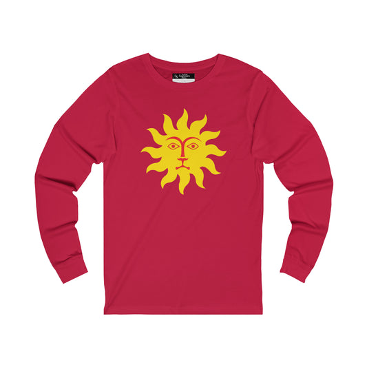 Men Long Sleeve Yellow Lion Sun