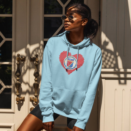 HAITI WOMEN HOODED SWEATSHIRT LIGHT-BLUE